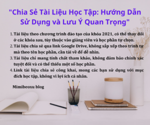 Lưu ý tài liệu học tập